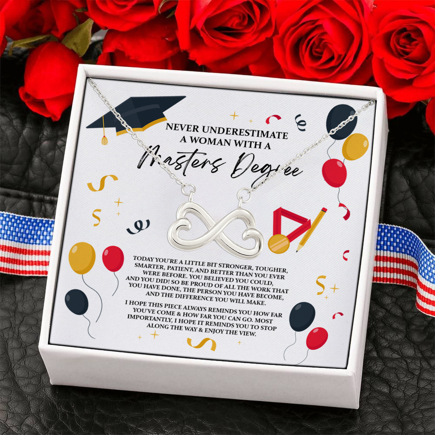 10KNG. Masters Graduation(5) Infinity Heart Necklace (Silver) 6