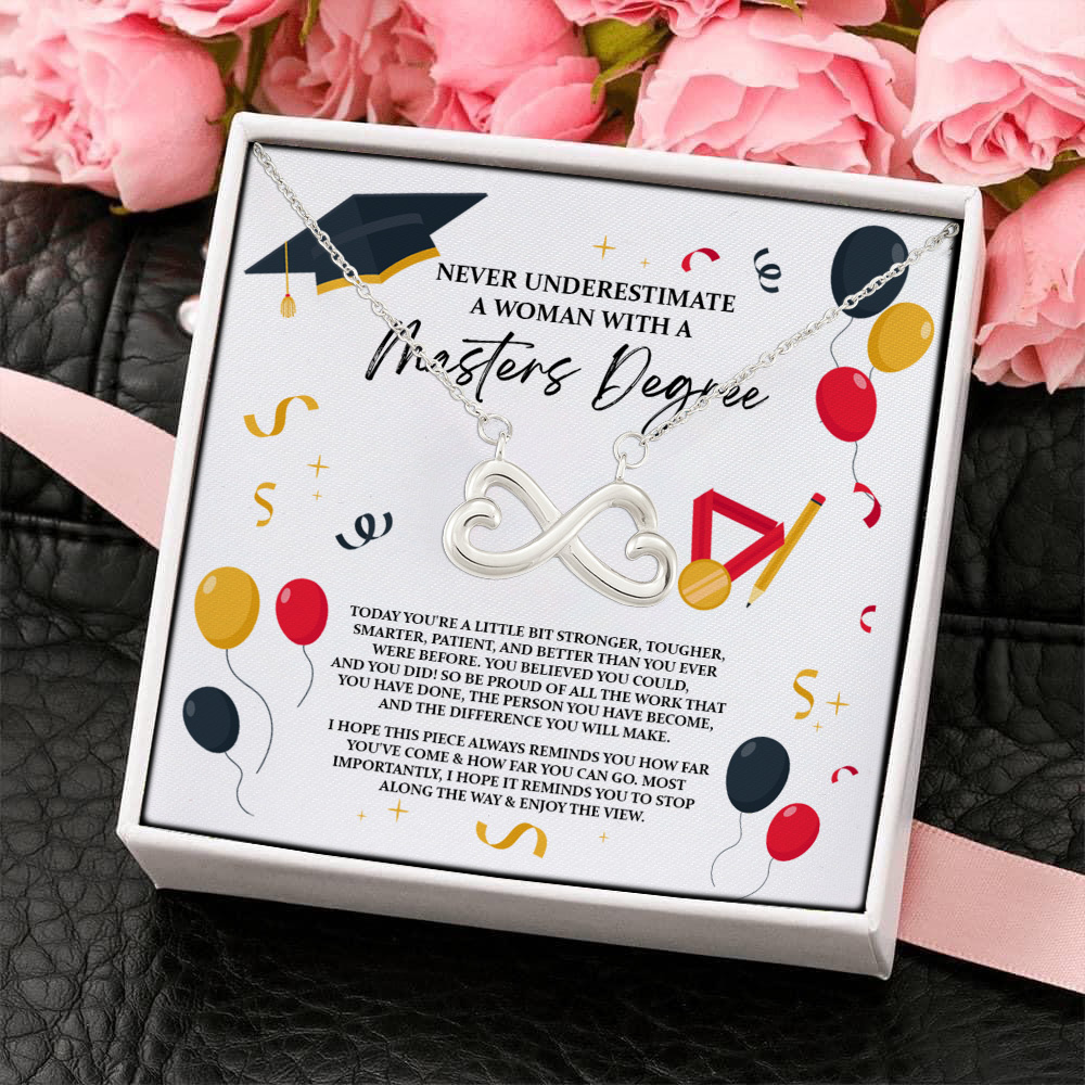 10KNG. Masters Graduation(5) Infinity Heart Necklace (Silver) 4