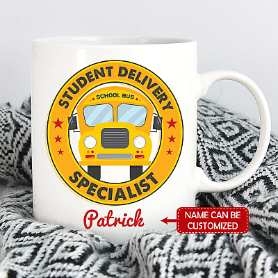 Alternative view of Personalized School Bus Driver Gift Student Delivery Specialist Coffee Mug - Beer Stein - Water Bottle