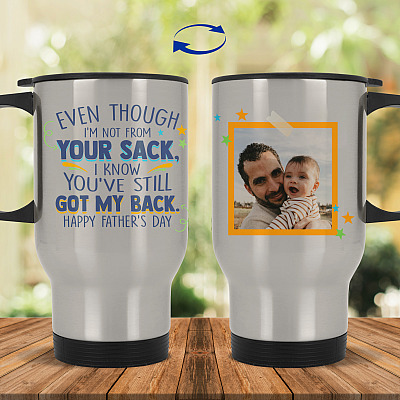 14 oz. Silver Travel Mug