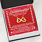 To My Granddaughter Someday When the Pages of My Life End Infinity Heart Pendant Necklace To My Granddaughter Someday When the Pages of My Life End Infinity Heart Pendant Necklace