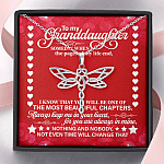 To My Granddaughter Someday When the Pages of My Life End Dragonfly Necklace