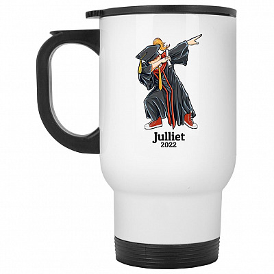 14 oz. White Travel Mug