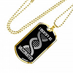 I Identify As Vaccinated Funny Pro Vaccine Dog Tag Pendant Necklace - Funny Vaccinated Gifts