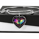 Any Woman Can Be A Mother But It Takes The Strongest Woman To Be A Mom Of A Child With Wings Heart Pendant Necklace