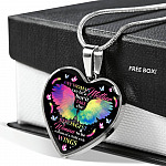 Any Woman Can Be A Mother But It Takes The Strongest Woman To Be A Mom Of A Child With Wings Heart Pendant Necklace