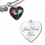 Any Woman Can Be A Mother But It Takes The Strongest Woman To Be A Mom Of A Child With Wings Heart Pendant Necklace