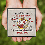 6VT. To Smokin Hot Lady Only Buns Infinity Heart Necklace (Silver)