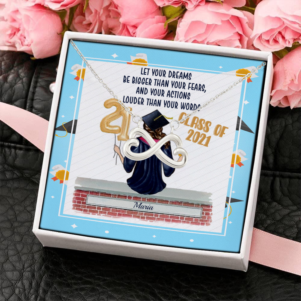 8KNG. GRADUATION Dream - sample design Infinity Heart Necklace (Silver) 4