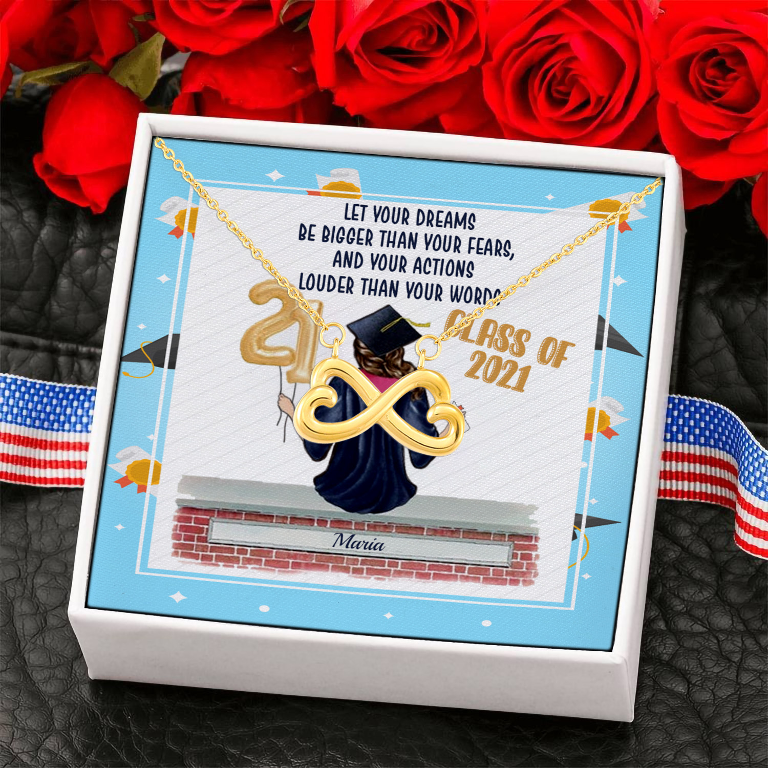 8KNG. GRADUATION Dream - sample design Infinity Heart Necklace (Gold) 6