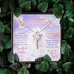 To My Dearest Granddaughter Someday When The Pages Of My Life End Jesus Cross Love Knot Necklace