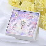 To My Dearest Granddaughter Someday When The Pages Of My Life End Jesus Cross Love Knot Necklace