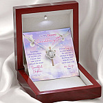 To My Dearest Granddaughter Someday When The Pages Of My Life End Jesus Cross Love Knot Necklace