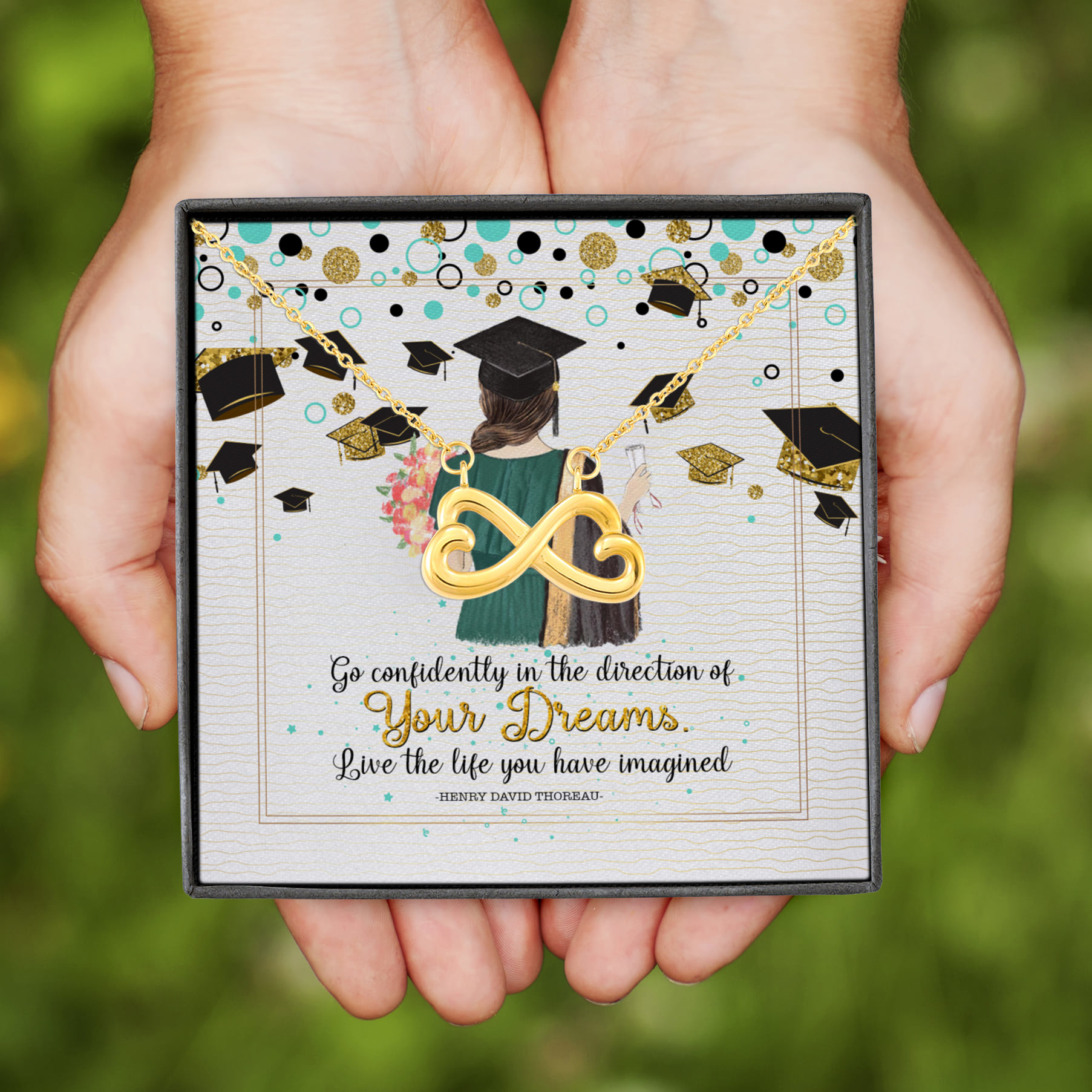 3KNG. dreams imagined Infinity Heart Necklace (Gold)