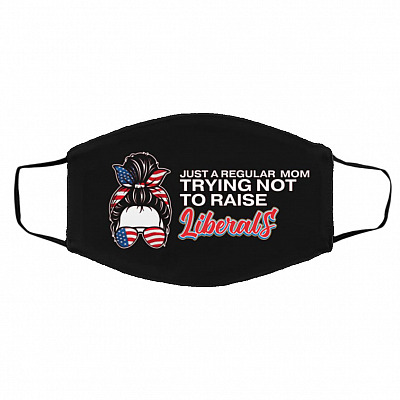 mom mask, Black, Cloth Face Cover – Medium/Large