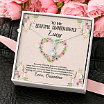 Personalized To My Beautiful Granddaughter Alluring Pendant Necklace