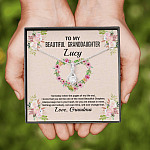 Personalized To My Beautiful Granddaughter Alluring Pendant Necklace