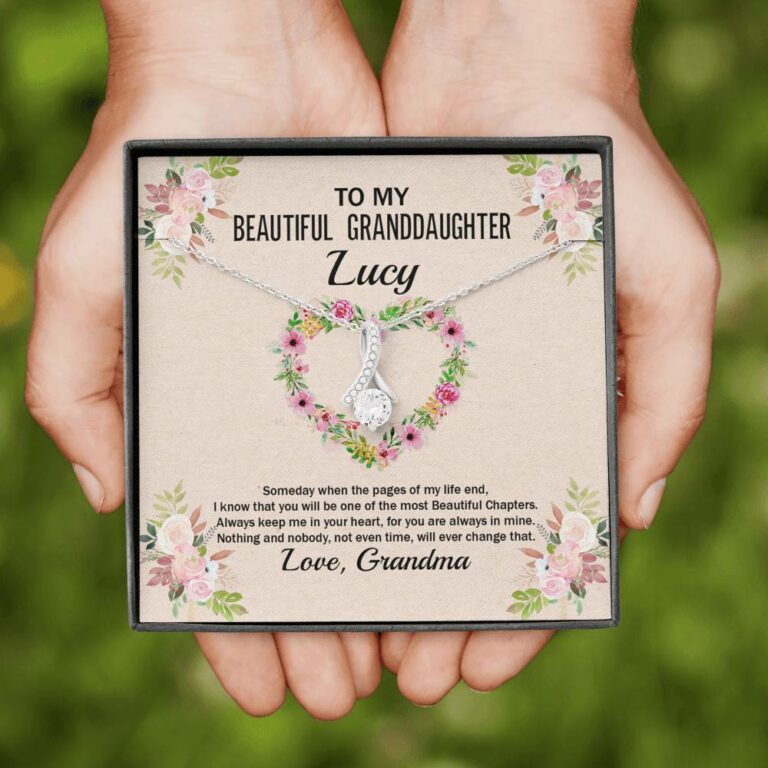 Personalized To My Beautiful Granddaughter Alluring Pendant Necklace