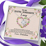 Personalized To My Beautiful Granddaughter Love Knot Pendant Necklace