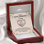 Personalized To My Beautiful Granddaughter Love Knot Pendant Necklace