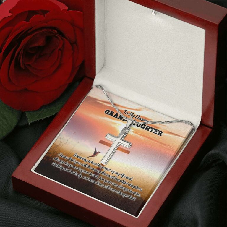 To My Dearest Granddaughter I Know That You Will Be One Of The Most Beautiful Chapters Artisan Crafted Cross Necklace