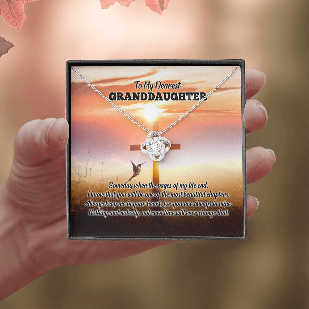 To My Dearest Granddaughter I Know That You Will Be One Of The Most Beautiful Chapters Love Knot Necklace To My Dearest Granddaughter I Know That You Will Be One Of The Most Beautiful Chapters Love Knot Necklace