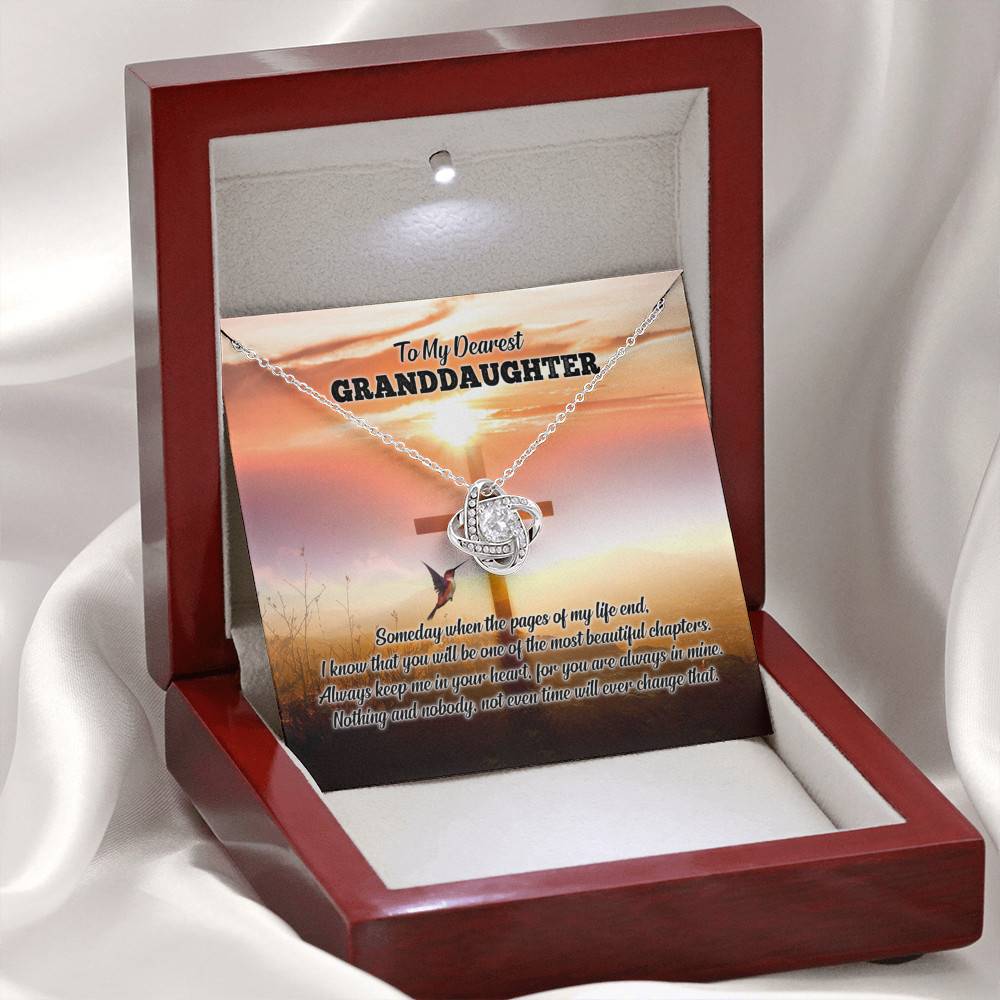 To My Dearest Granddaughter I Know That You Will Be One Of The Most Beautiful Chapters Love Knot Necklace To My Dearest Granddaughter I Know That You Will Be One Of The Most Beautiful Chapters Love Knot Necklace
