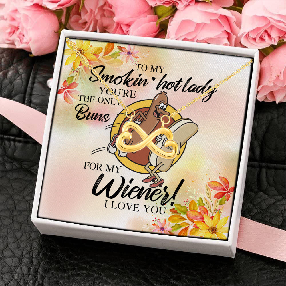 3LV. Youre The Only Bun Infinity Heart Necklace (Gold) 4