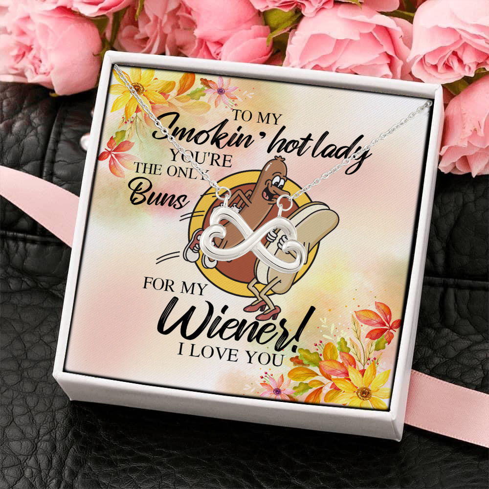 3LV. Youre The Only Bun Infinity Heart Necklace (Silver) 4