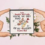 To My Smokin' Hot Lady You're The Only Buns For My Wiener I Love You Joined Interlocking Hearts Necklace