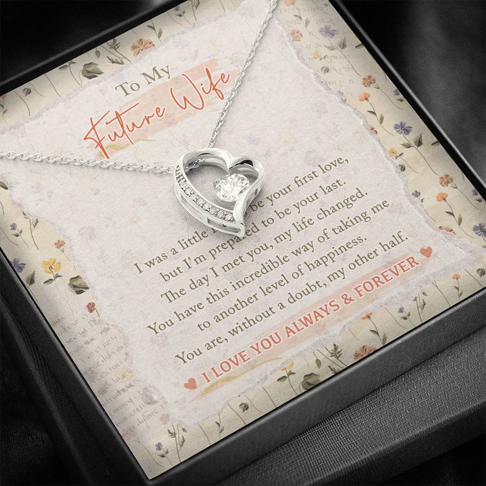 To My Future Wife I Was A Little Late To Be Your First Love I Love You Always Forever Love Heart Pendant Necklace To My Future Wife I Was A Little Late To Be Your First Love I Love You Always Forever Love Heart Pendant Necklace