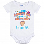 Personalized Your Father's Day Gift, White, Baby Onesie - 12 Month