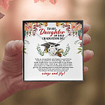 To My Daughter On Your Graduation Day Love Knot Pendant Necklaces - Graduation Day Gift For Daughter