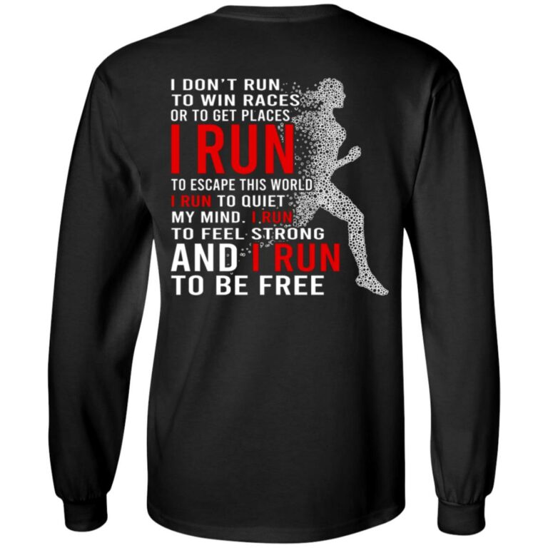 I Don't Run Hoodie, Black, Long Sleeve