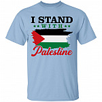 I Stand With Palestine Tshirt, Light Blue, Unisex T-Shirt