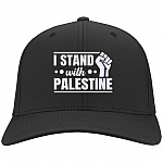 I Stand With Palestine Hat, Black, Twill Cap