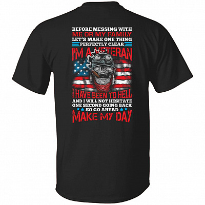 Before Messing With Back, Black, Unisex T-Shirt