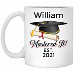 Personalized Graduation Mastered, White, 11 oz. White Mug