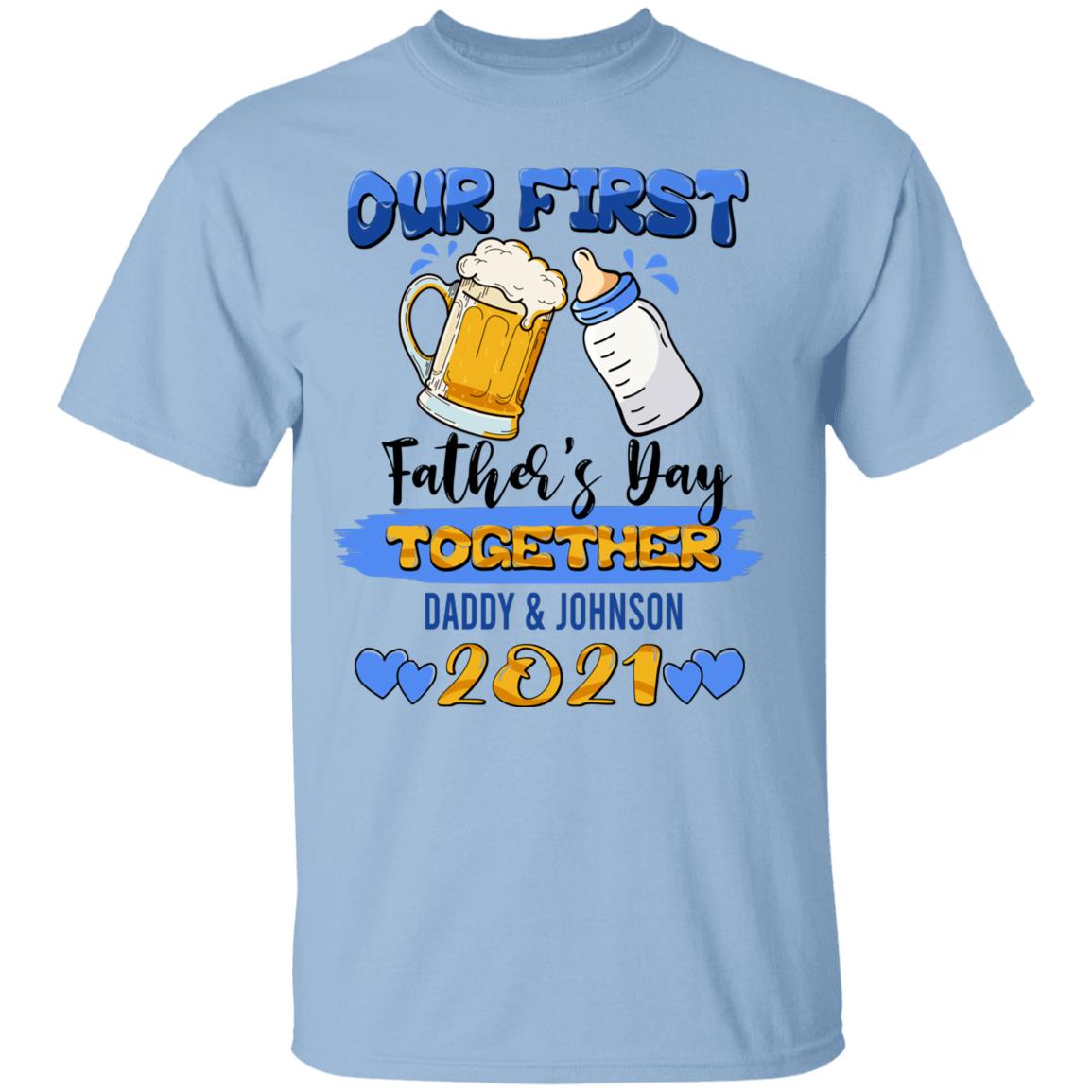 Personalized Our First Shirt, Light Blue, Unisex T-Shirt