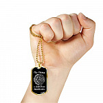 Shieldmaiden To My Viking Aways Remember That I Love You To Valhalla And Back Dog Tag Pendant Necklace