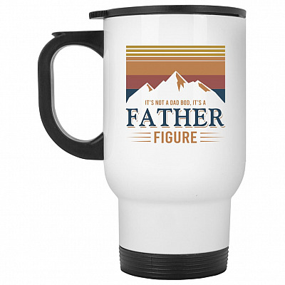 14 oz. White Travel Mug