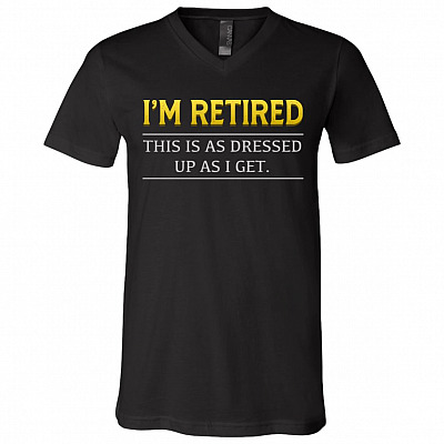 I'm Retired This Is As DrShirt, Black, V-Neck T-Shirt