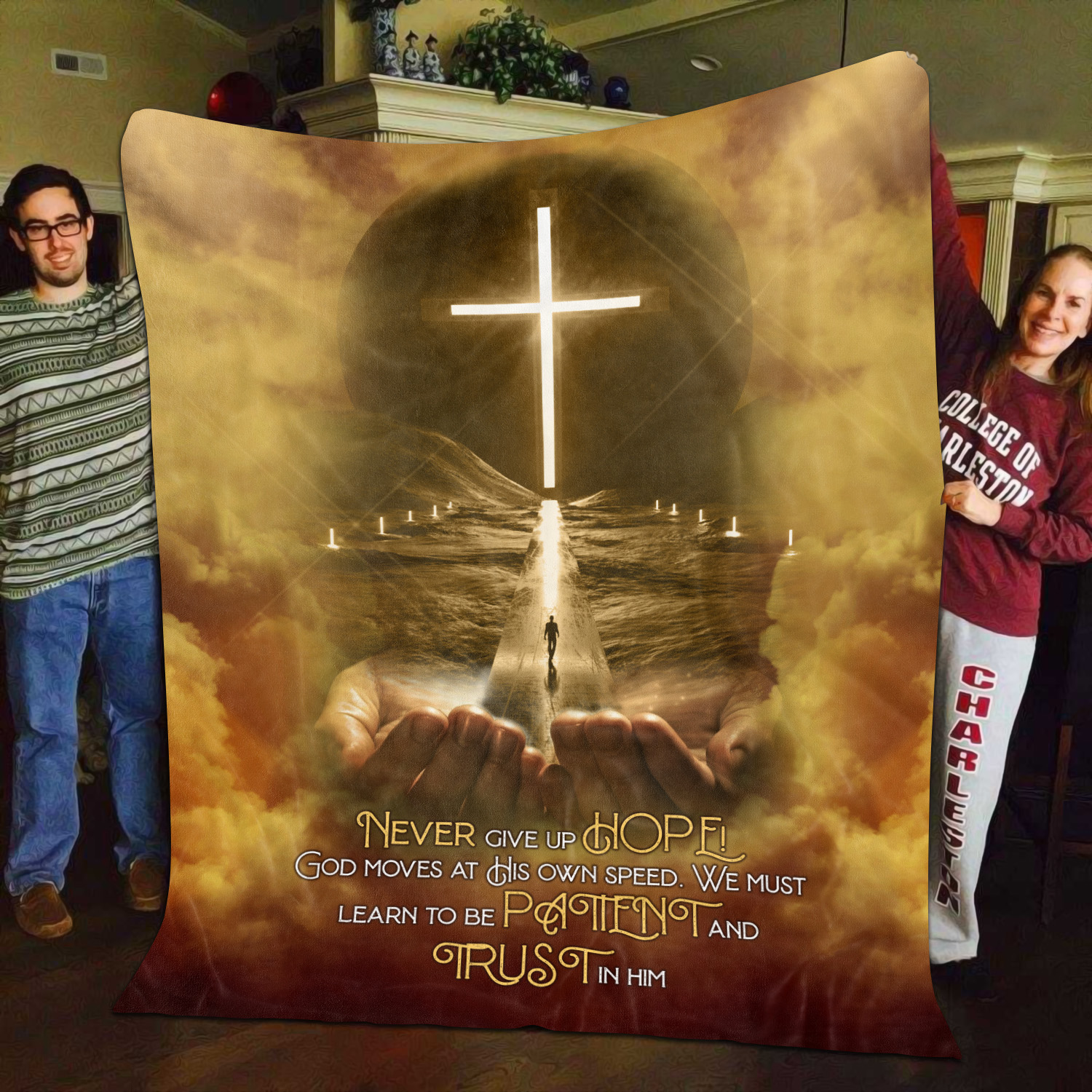 3O. Never Give Up Hope Blanket Mockup 11