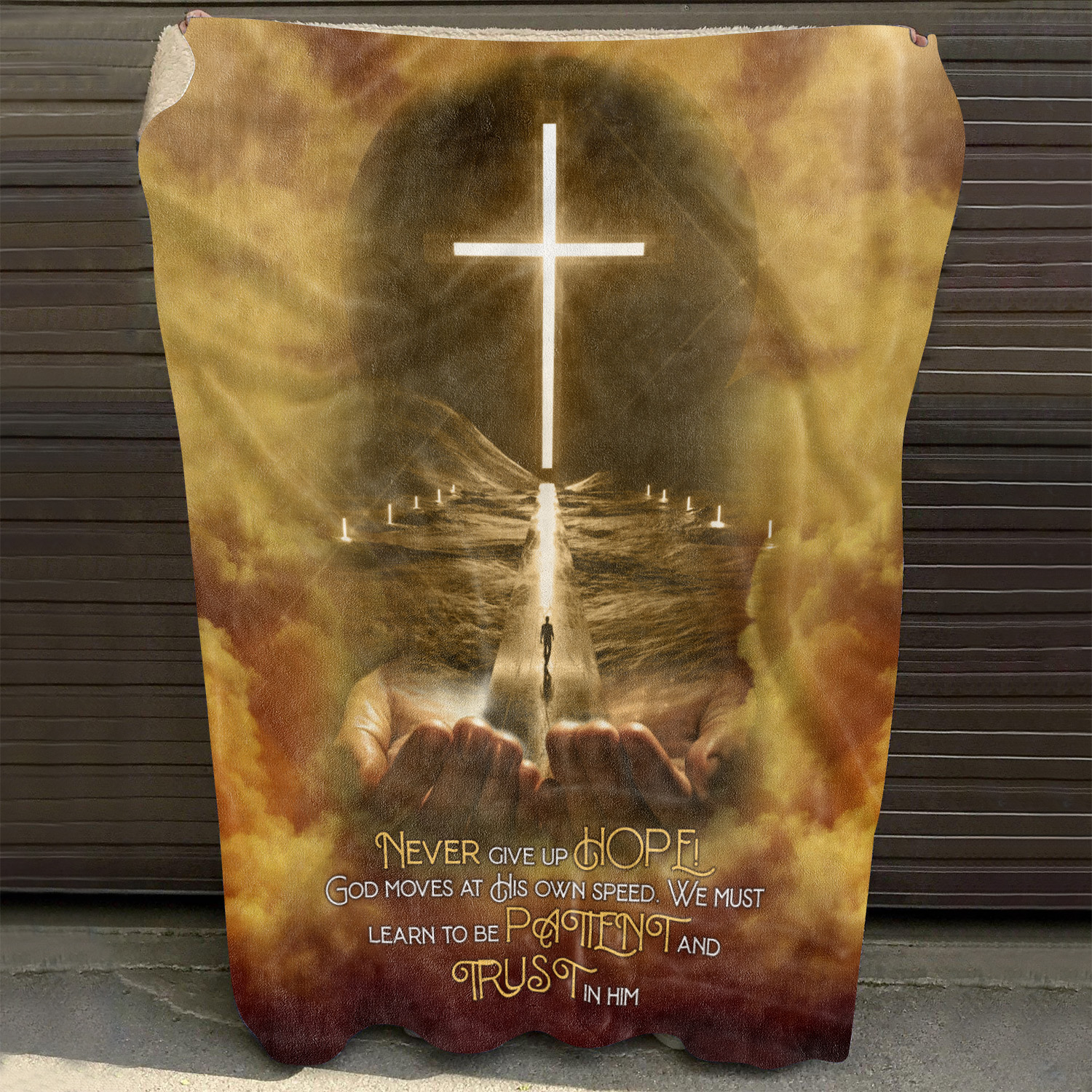 3O. Never Give Up Hope Blanket Mockup 10