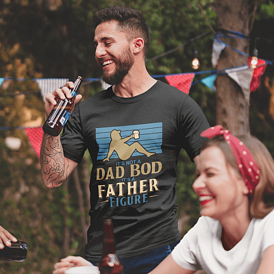 Alternative view of It's Not a Dad Bod It's a Father Figure - Funny Beer Dad T-Shirt