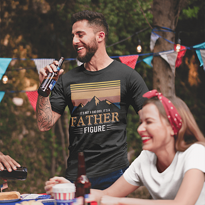 Alternative view of Retro Vintage It's Not a Dad Bod It's a Father Figure - Funny Beer Dad T-Shirt