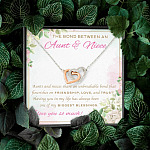 The Bond Between An Aunt And Niece I Love You So Much Interlocking Hearts Pendant Necklace - Aunt And Niece Gifts