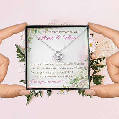 The Bond Between An Aunt And Niece I Love You So Much Love Knot Necklace - Aunt And Niece Gifts