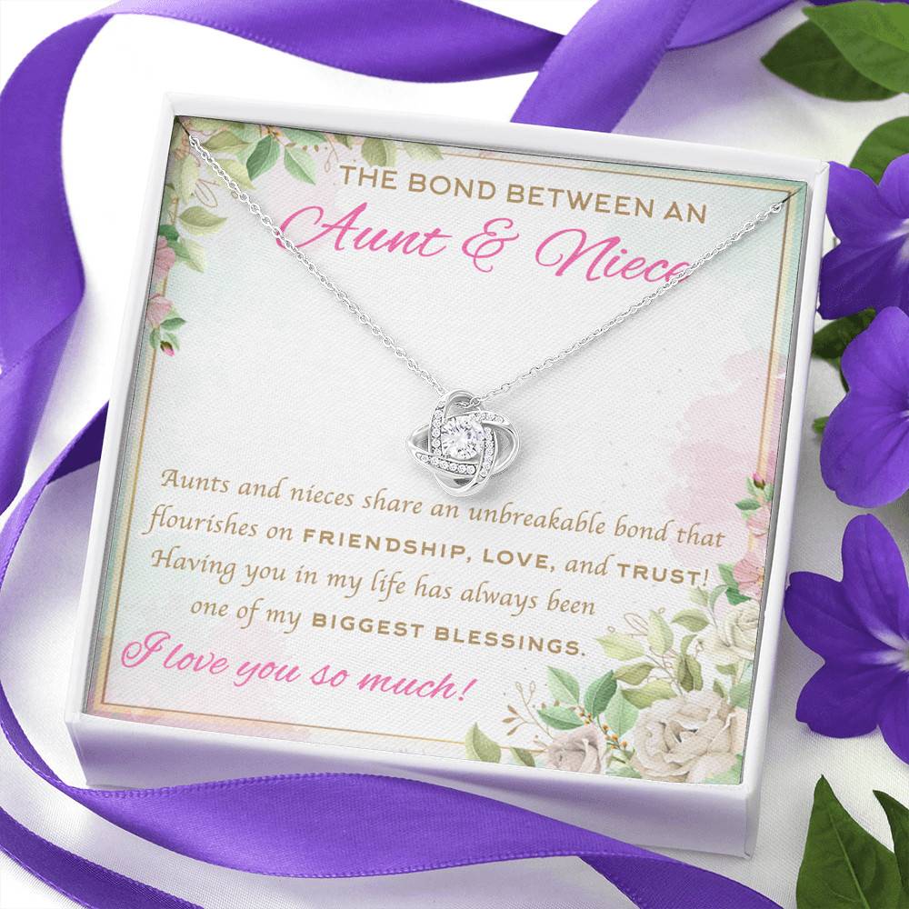 The Bond Between An Aunt And Niece I Love You So Much Love Knot Necklace - Aunt And Niece Gifts The Bond Between An Aunt And Niece I Love You So Much Love Knot Necklace - Aunt And Niece Gifts