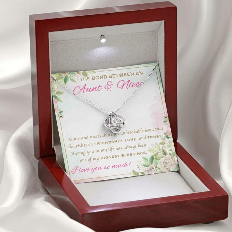 The Bond Between An Aunt And Niece I Love You So Much Love Knot Necklace - Aunt And Niece Gifts